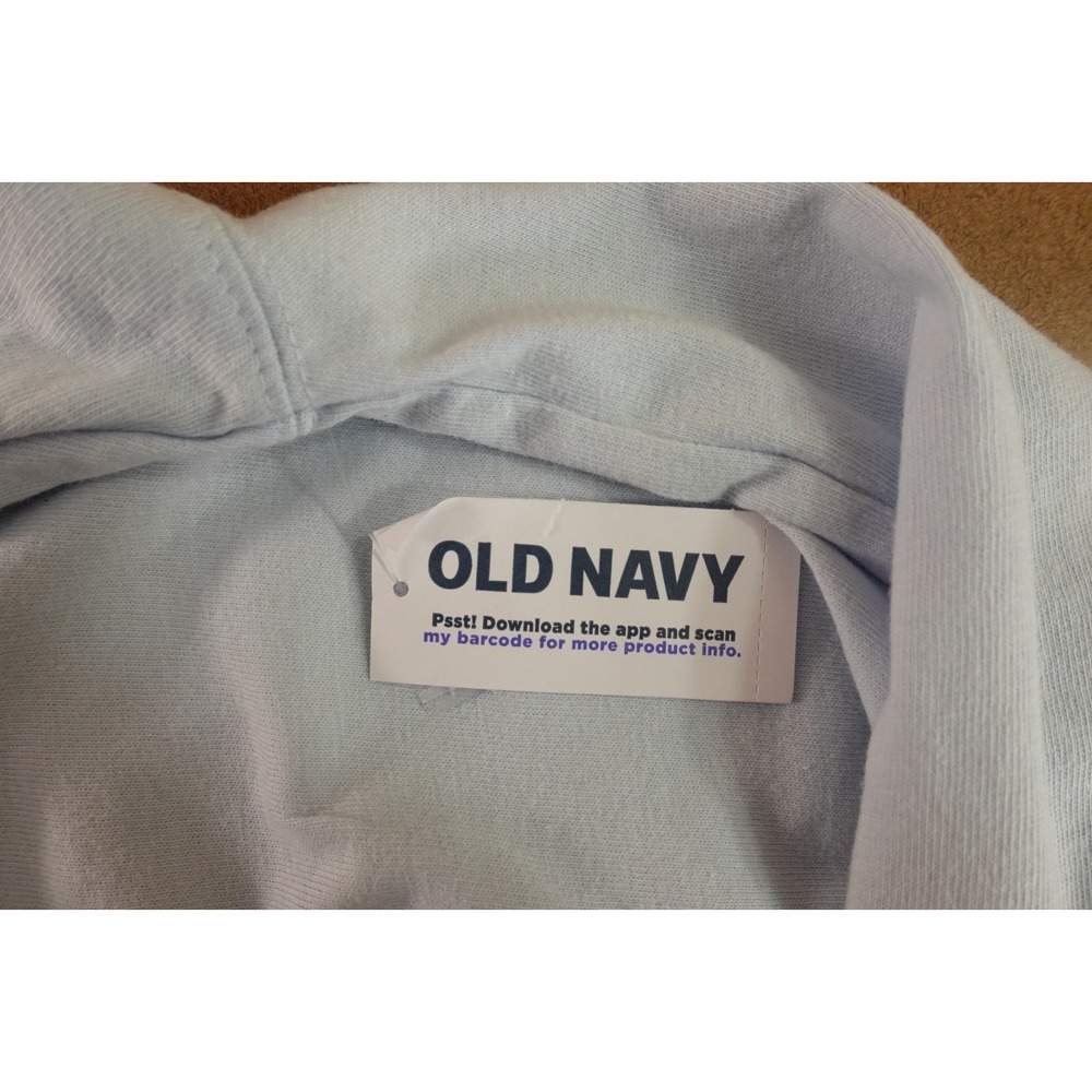 Old Navy Womens 3X Light Blue Oversized Crew Neck Long Sleeve Vintage Tee NWT - Picture 3 of 11